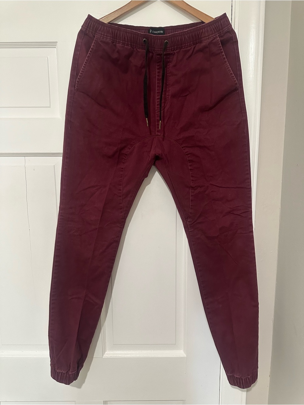 Zanerobe Maroon Drawstring Jogger Pants